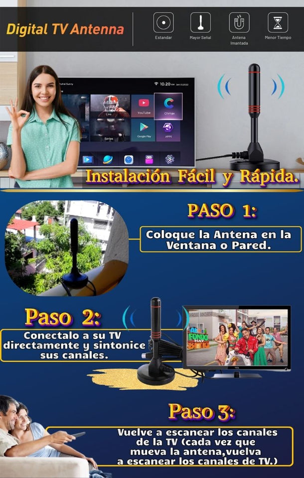 ANTENA DIGITAL HD PRO⭐⭐⭐⭐⭐