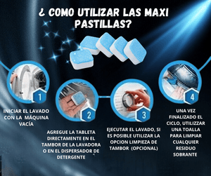 MAXIPASTILLAS DE LIMPIEZA PARA LAVADORA